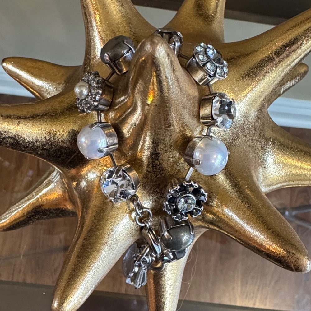 MARIANA Silver, Pearls, Swarovski Stones Bracelet - Picture 5 of 12
